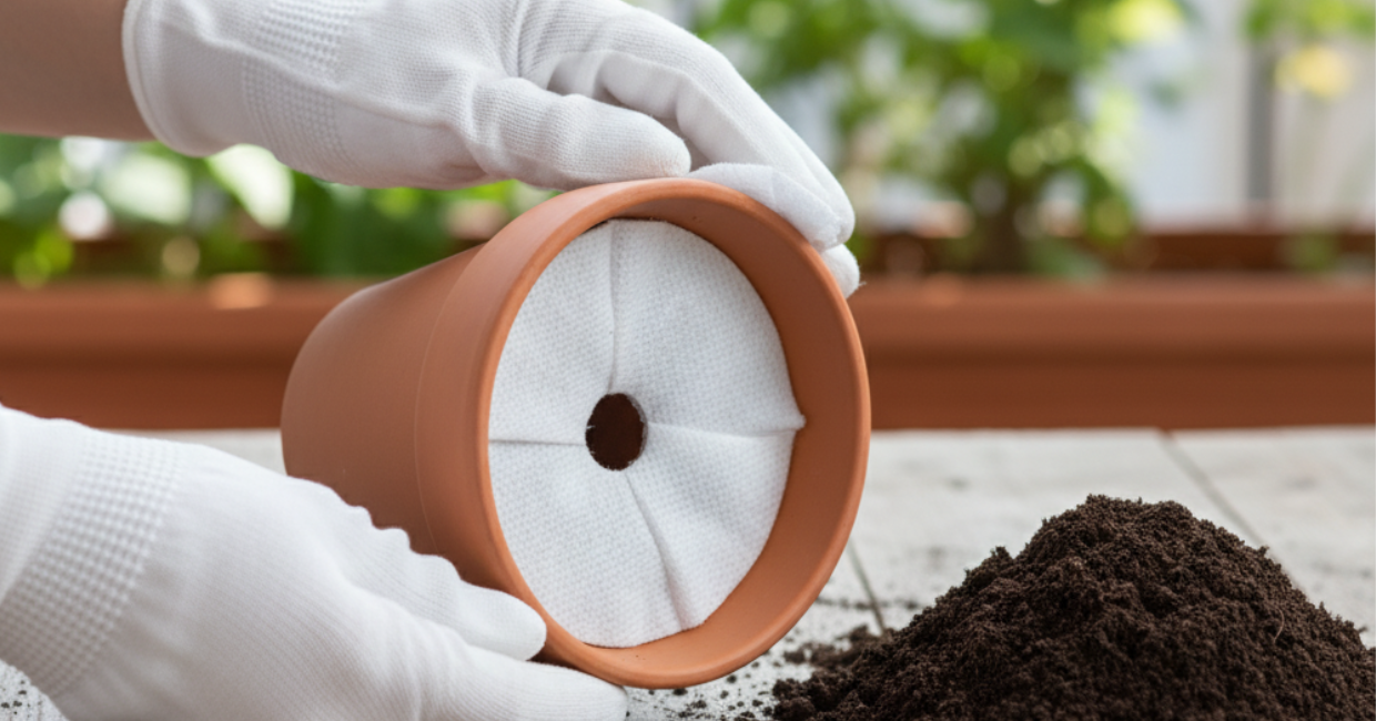 material para drenagem de vasos