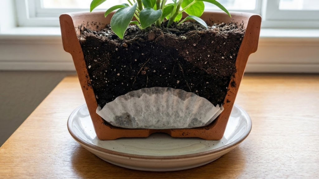 camadas de drenagem para vasos