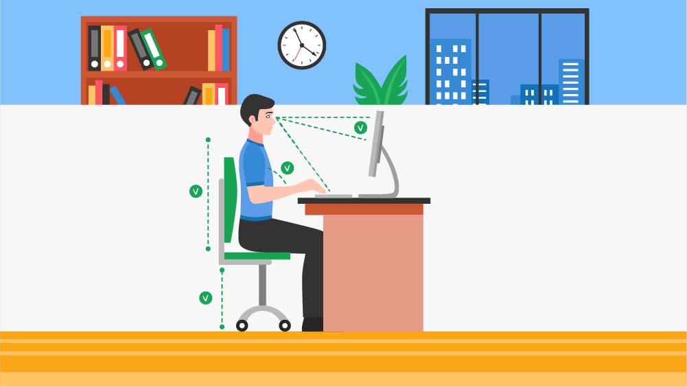 ajustes ergonômicos cadeira e mesa