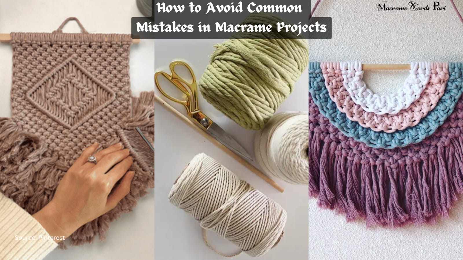 erros comuns macrame iniciantes