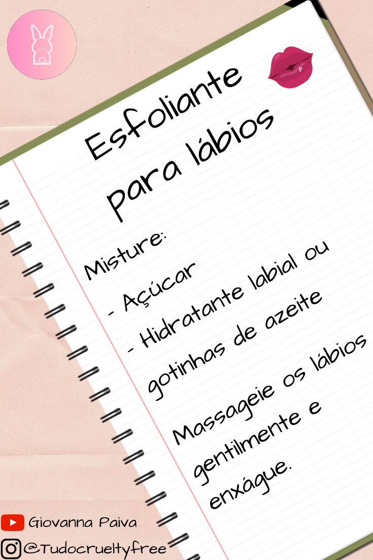 esfoliante labial natural para lábios ressecados