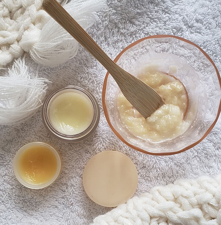 esfoliante labial natural para lábios ressecados