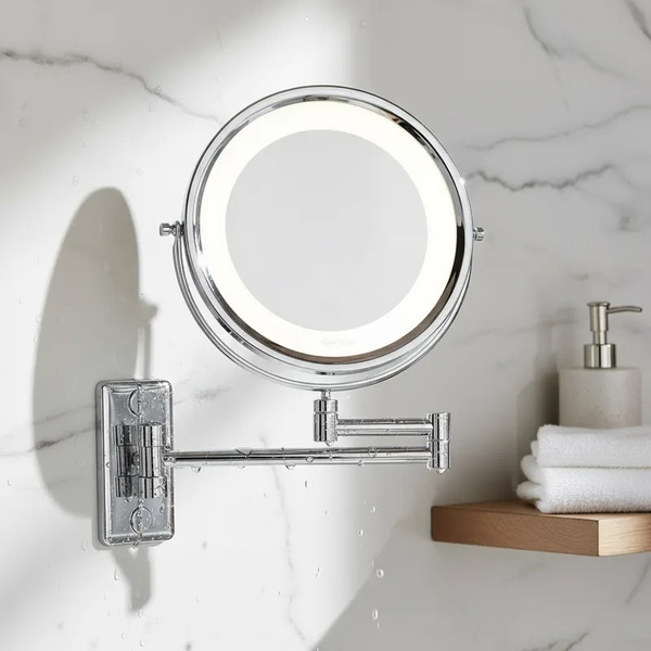 Espelho Articulado com LED: A Solução Perfeita para Banheiros Pequenos
