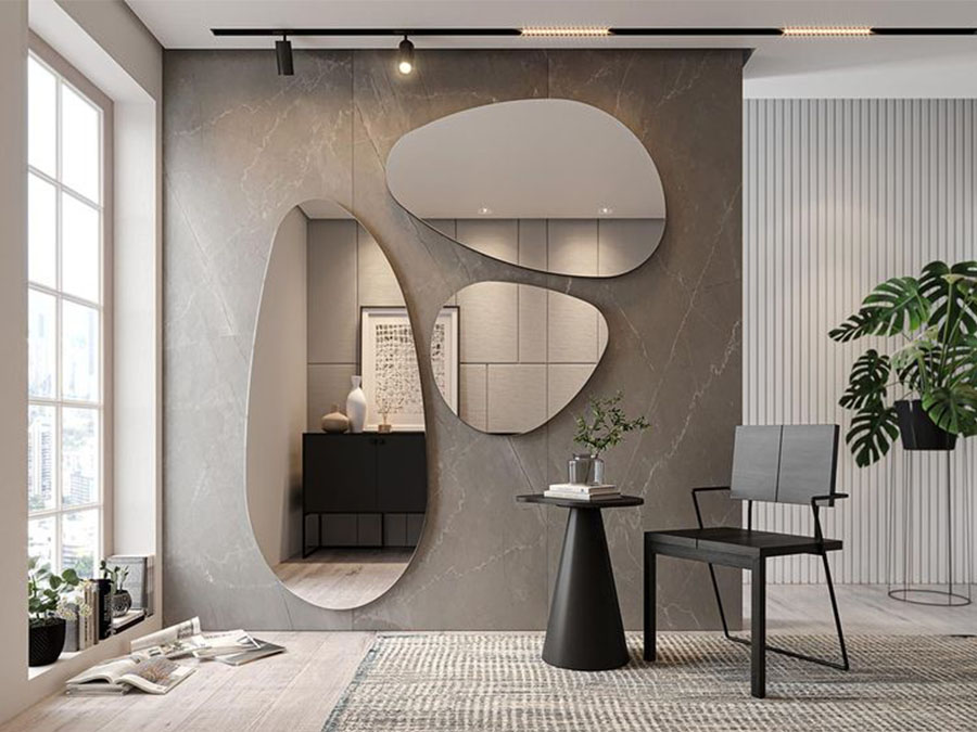 espelho orgânico para sala de estar