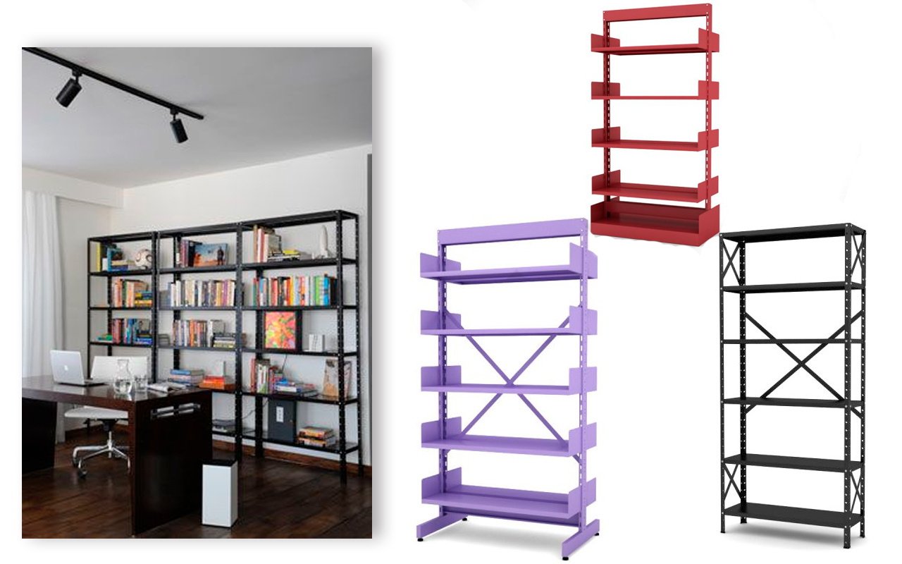 estante de aco na decoracao