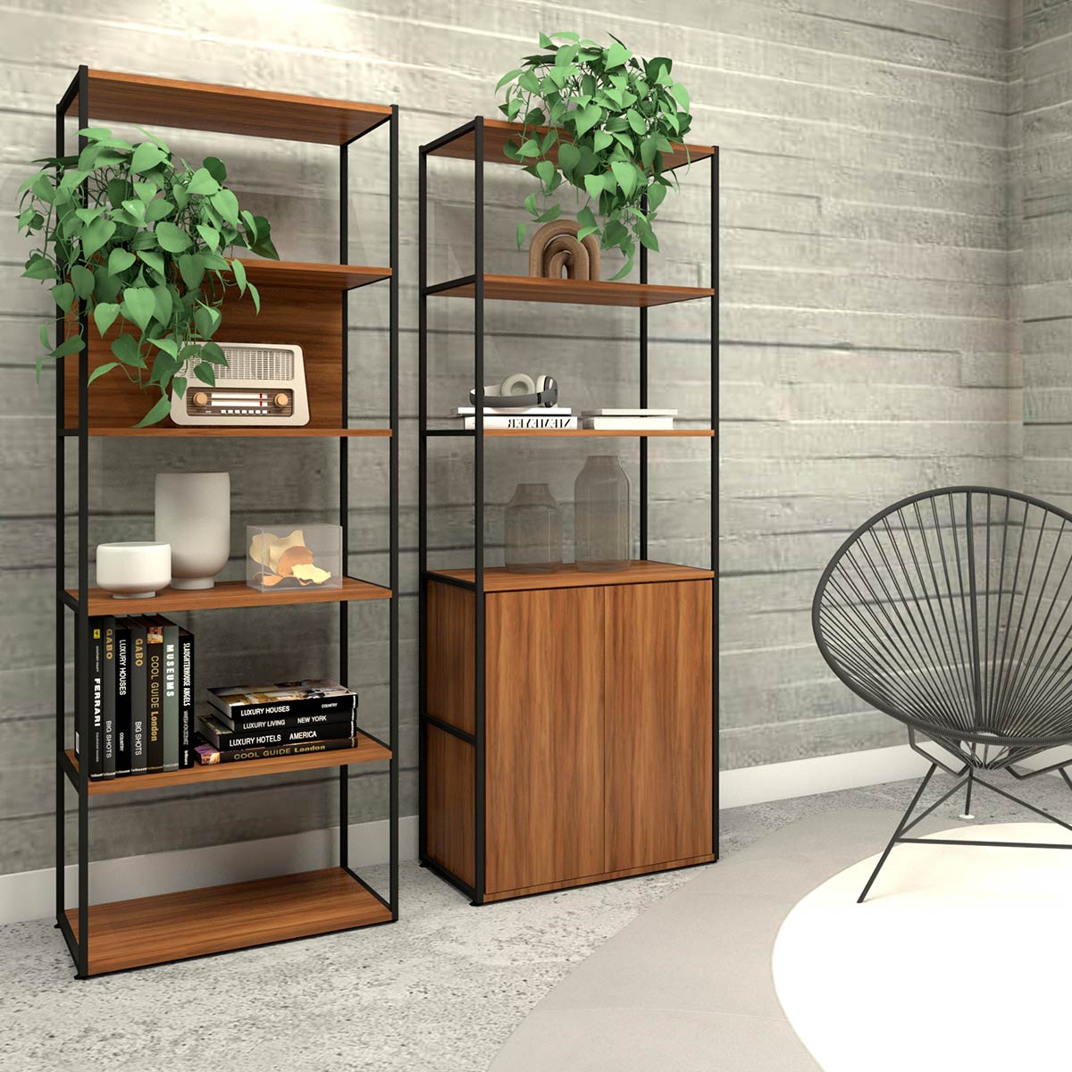 DIY: Personalizando Sua Estante de Aço com Madeira e Cores Vibrantes