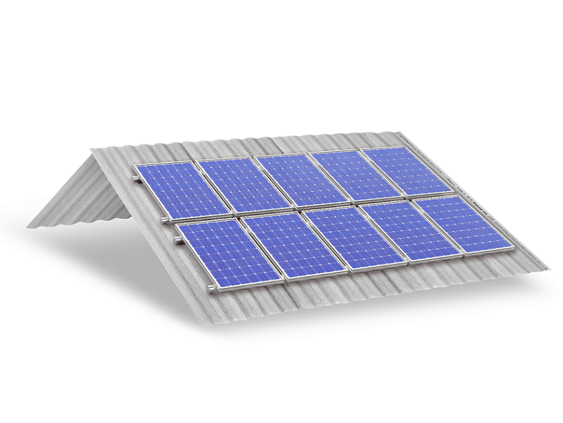 estrutura para telha de fibrocimento