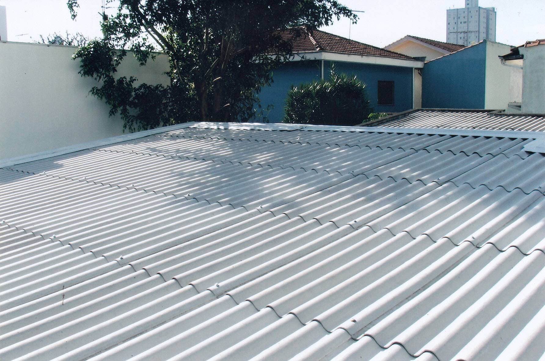 estrutura para telhado de fibrocimento