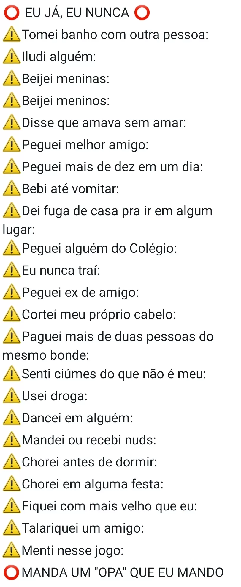 20 Perguntas 'Eu Já, Eu Nunca' Engraçadas e Inesperadas