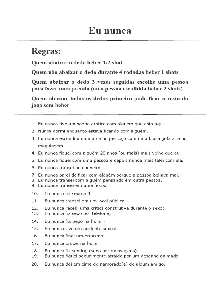 As Melhores Perguntas 'Eu Já, Eu Nunca' para Animar Sua Festa