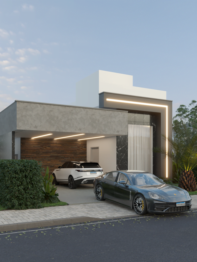 fachadas de casas com vidro