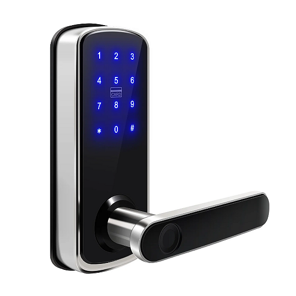 Fechadura digital para porta de vidro