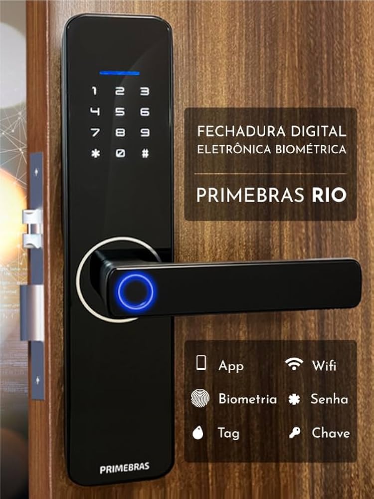 Fechadura digital para porta de metal