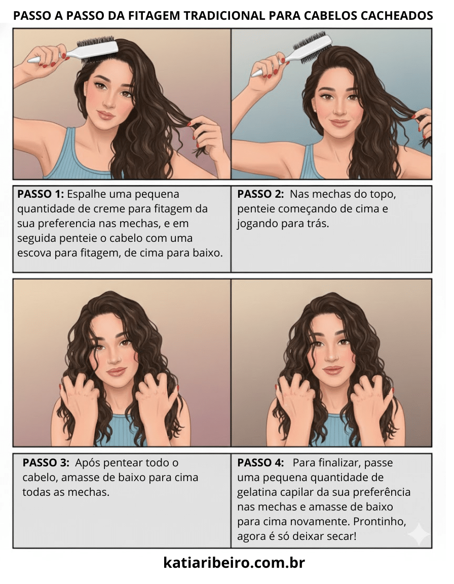 técnica de fitagem para cabelo crespo