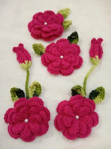 flor de croch para aplicao