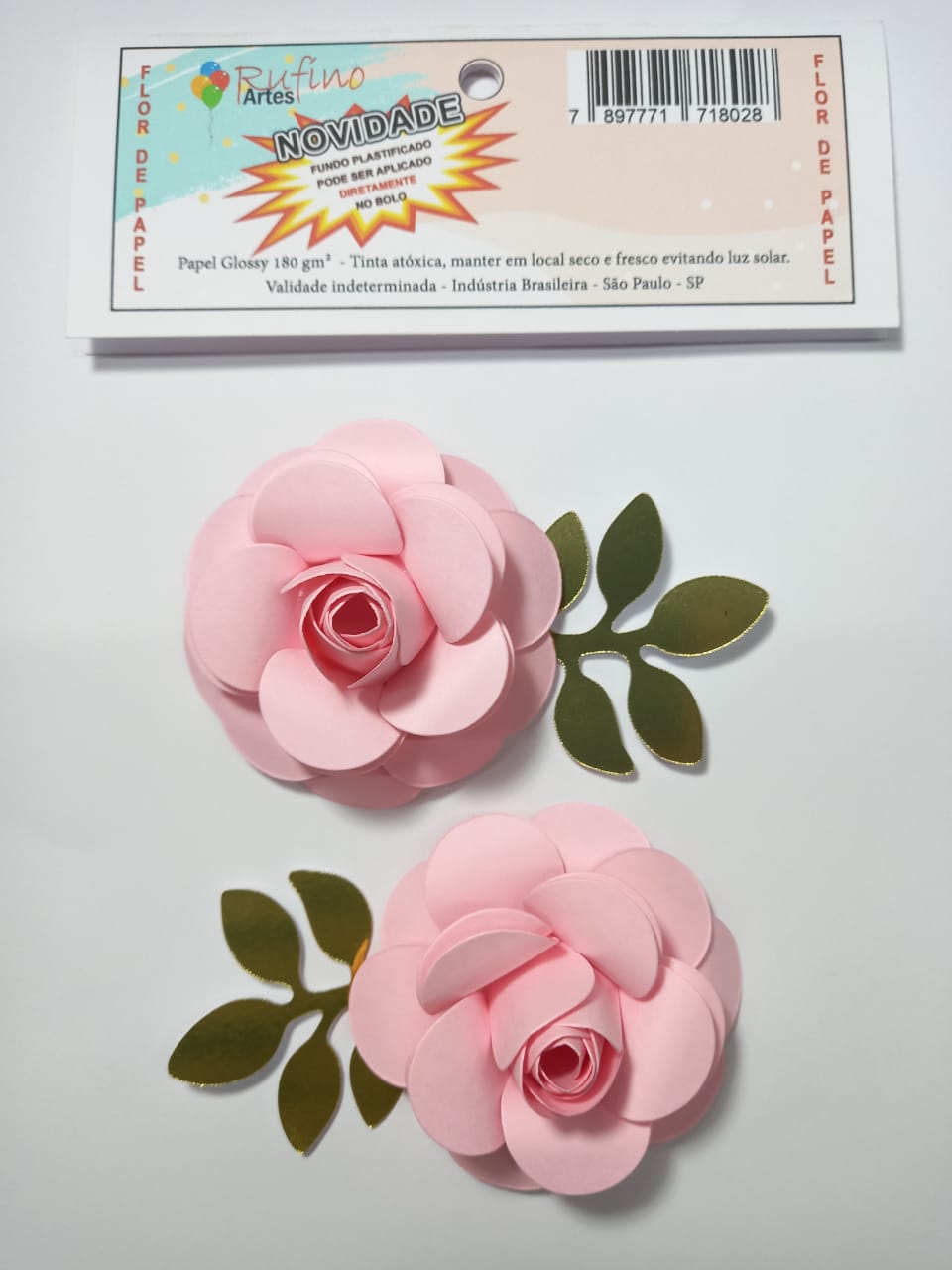 flores de papel para bolo