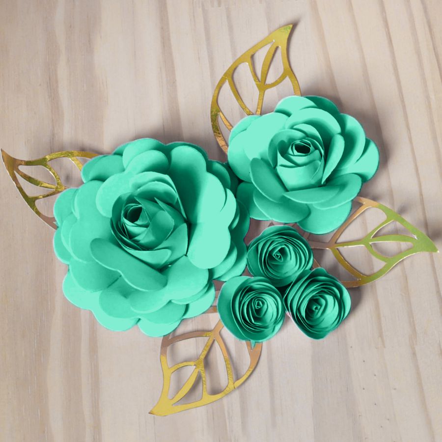 DIY flores de papel para bolos