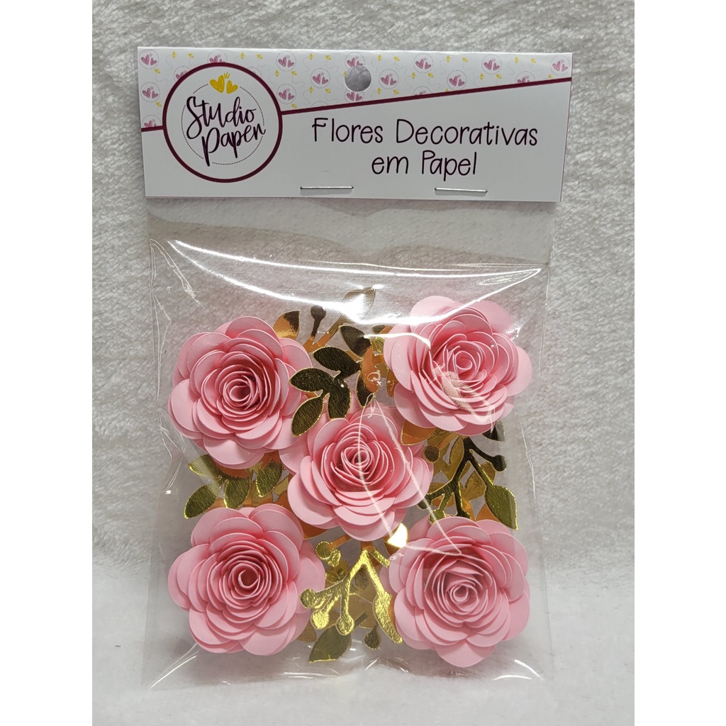 flores de papel para bolo