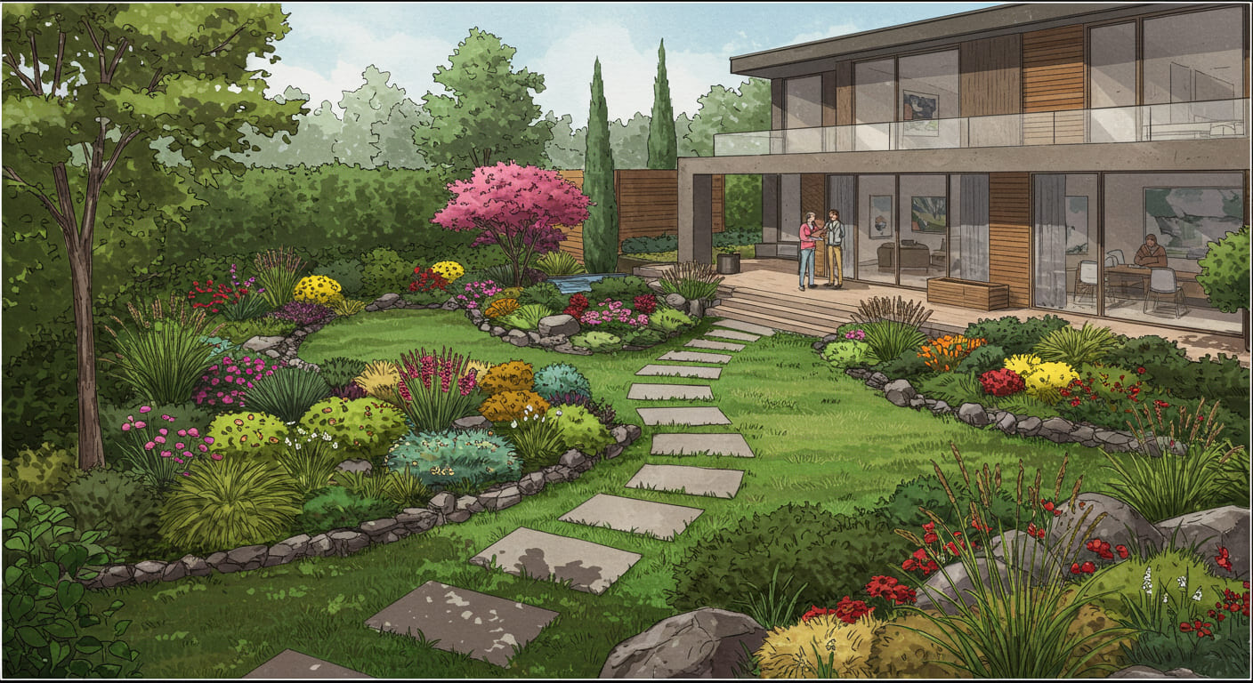 flores para jardim com pinus 2