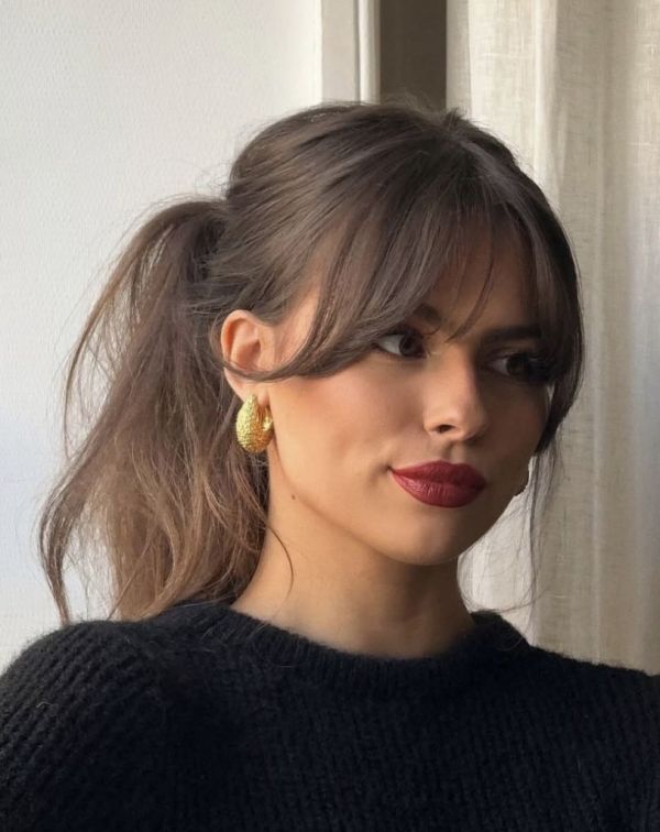 corte de cabelo franja cortina