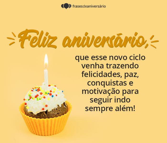 frase de aniversario curta