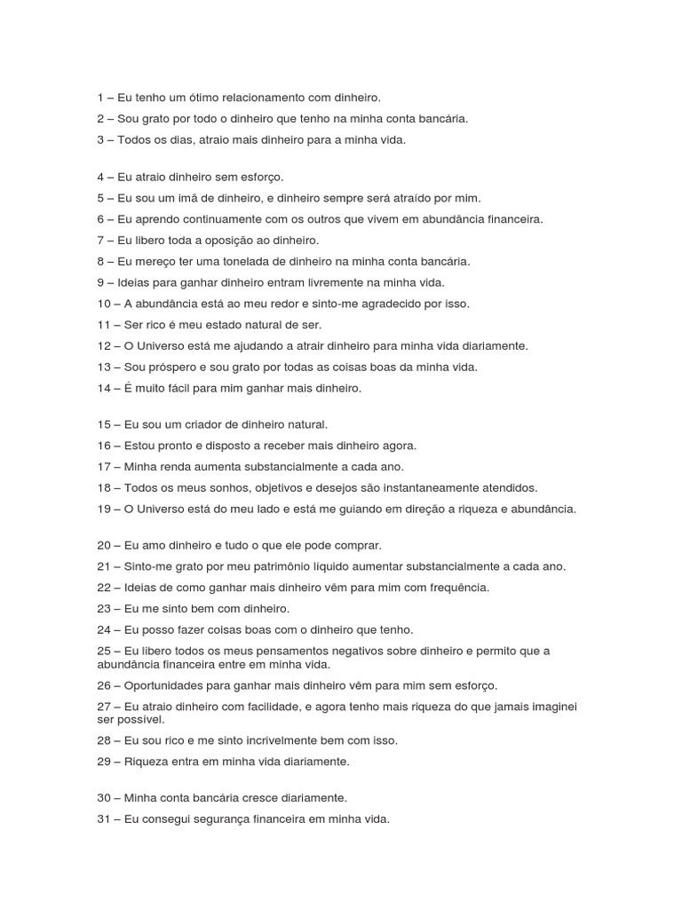 Como Usar Afirmações Diárias para Multiplicar seu Dinheiro