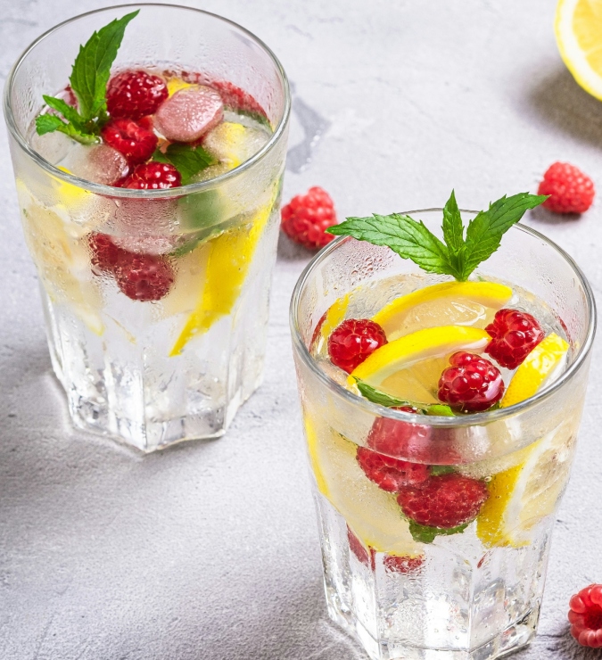 frutas que combinam com hortelã