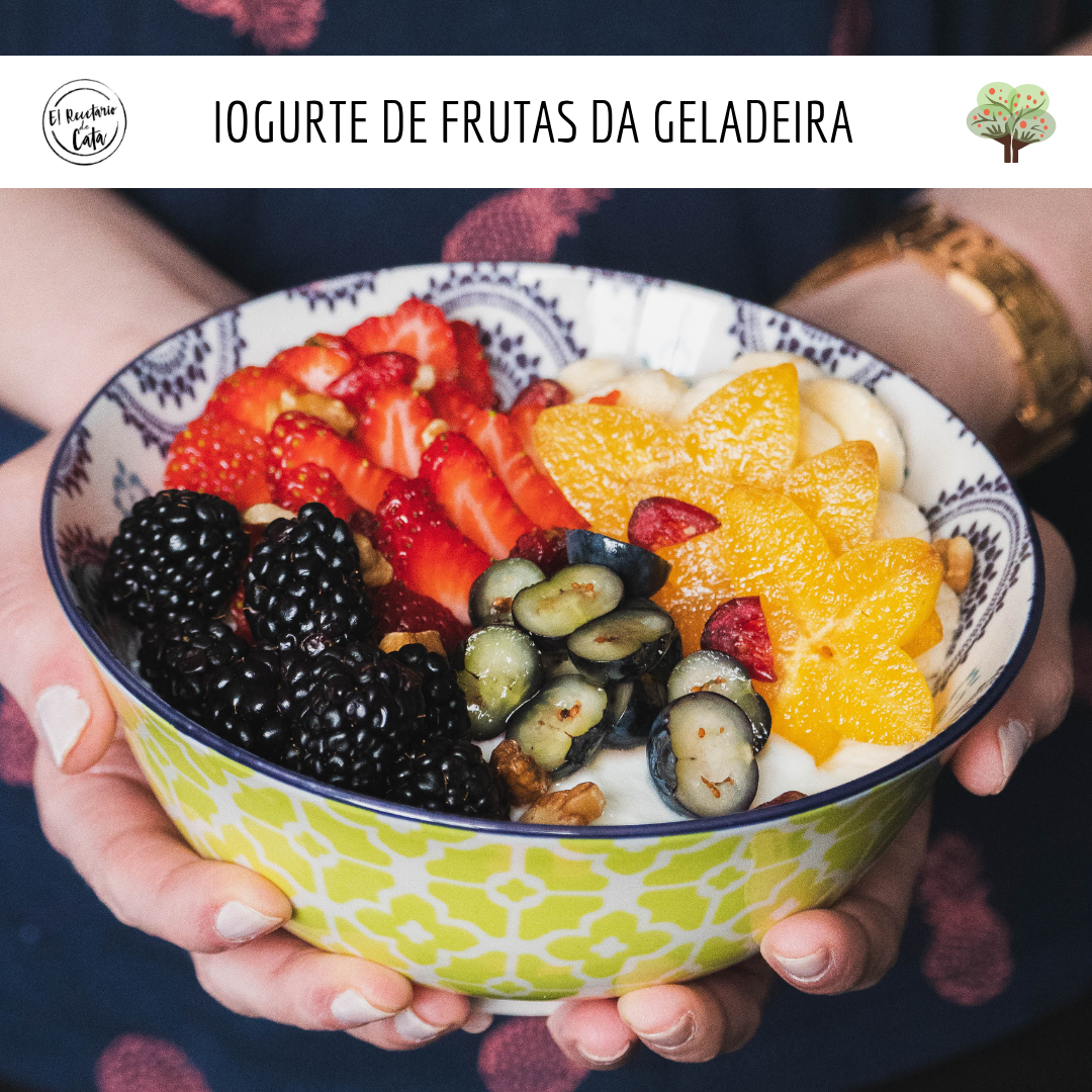frutas que combinam com iogurte