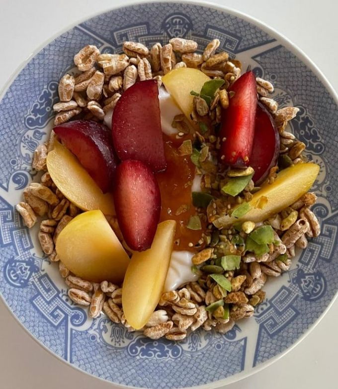 melhores frutas para misturar com iogurte