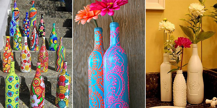 garrafas na decoracao