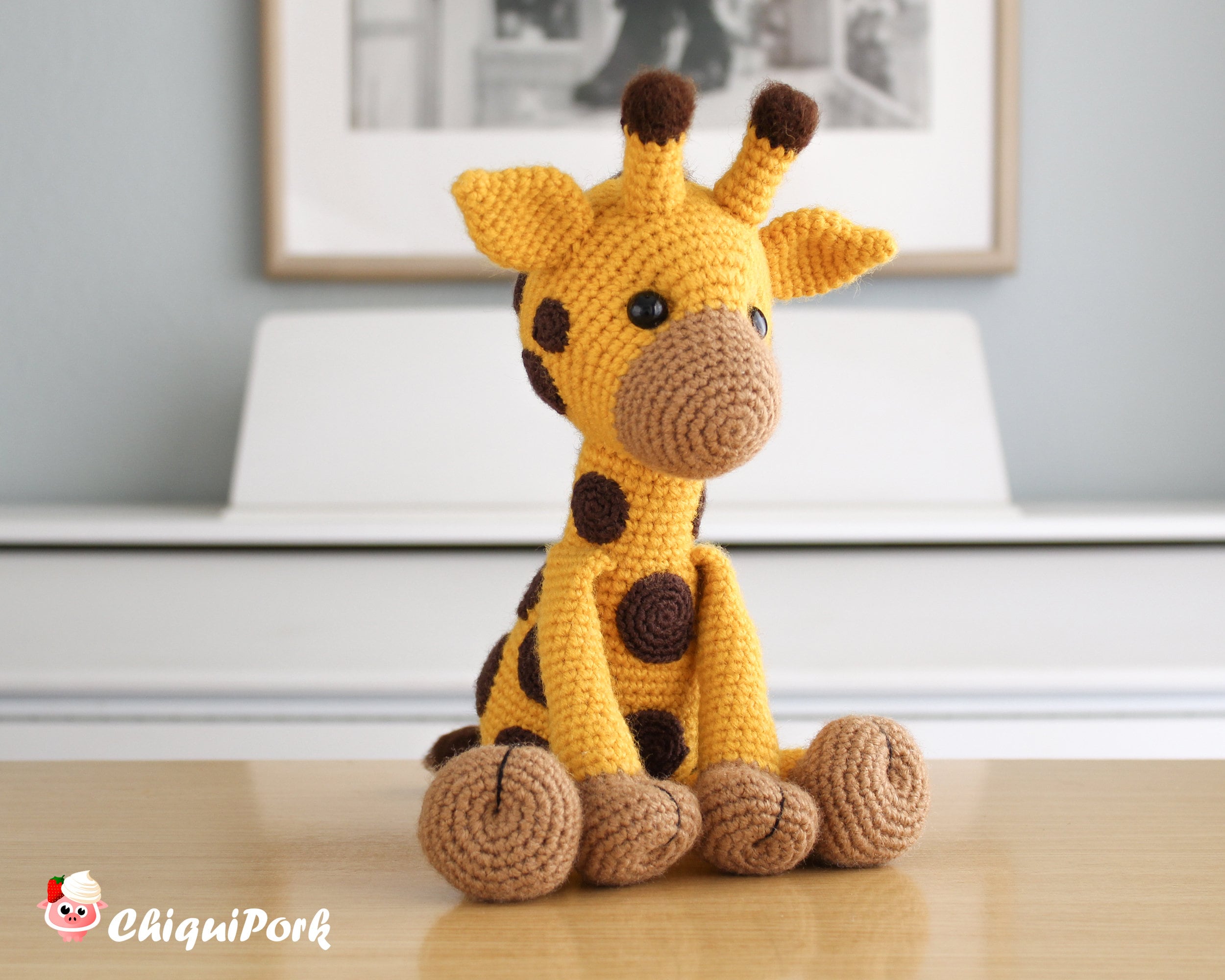 girafa amigurumi