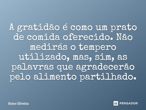 gratido na alimentao