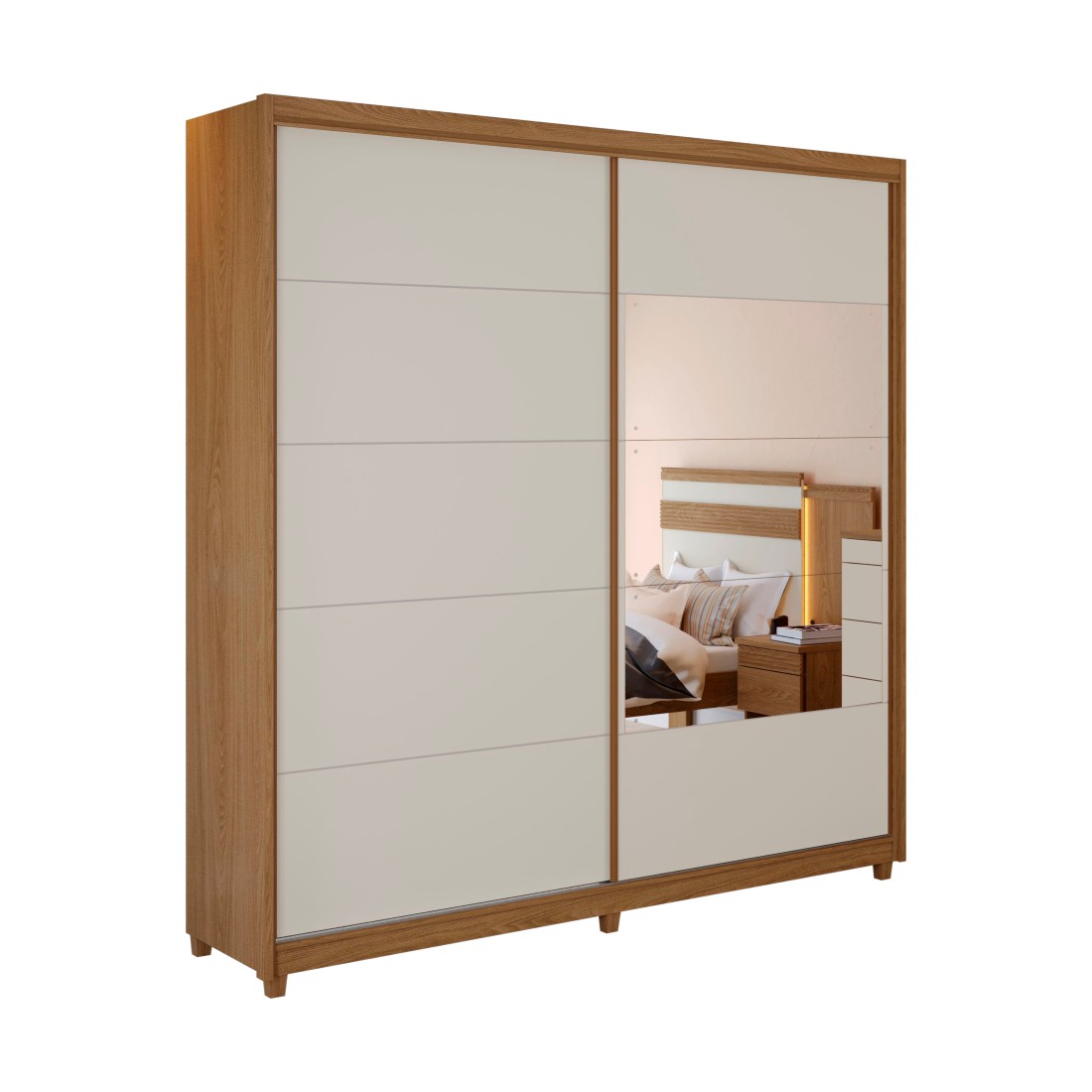 guarda-roupa versátil com calça bege