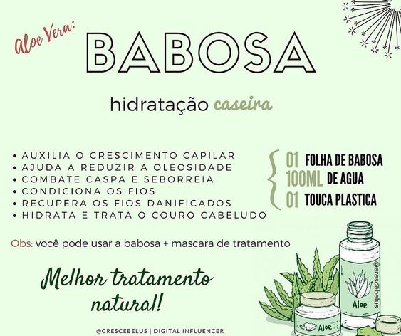 hidratação com babosa