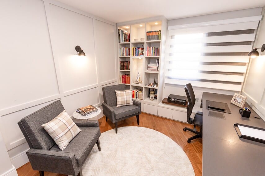 ideias de home office em quarto pequeno