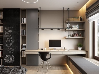 escritório em casa compacto