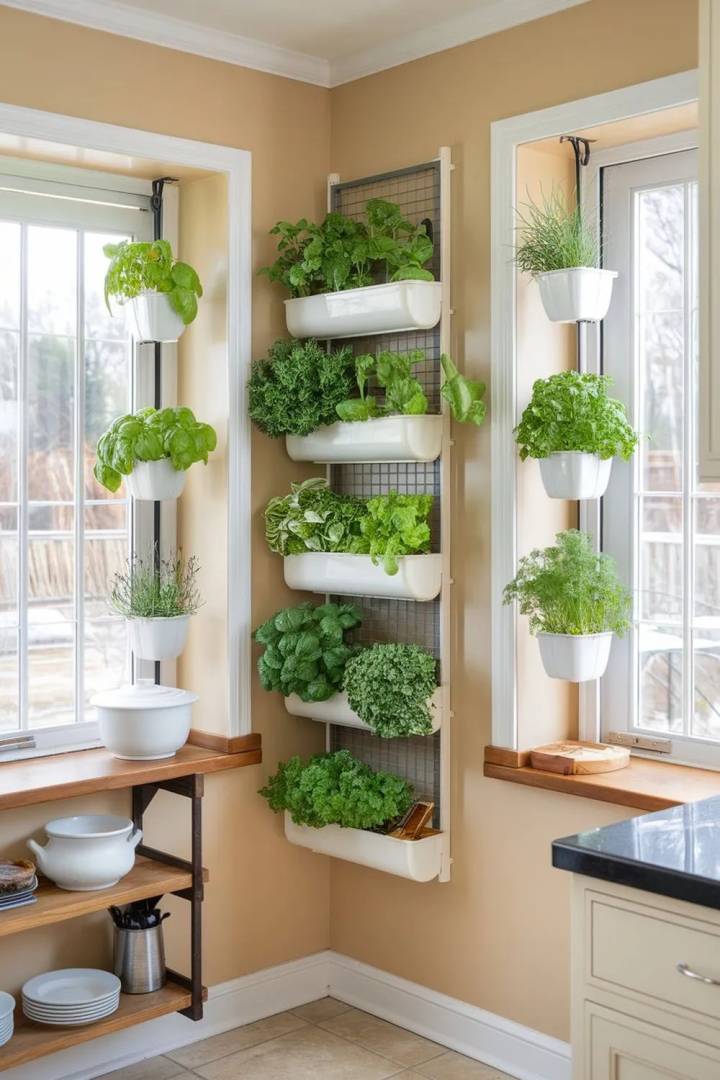 soluções criativas para horta em lavanderia