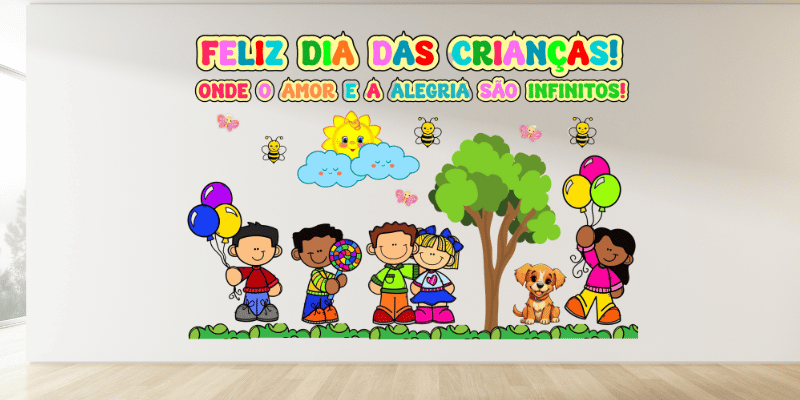 ideias criativas para o mural do dia das criancas inesquecivel