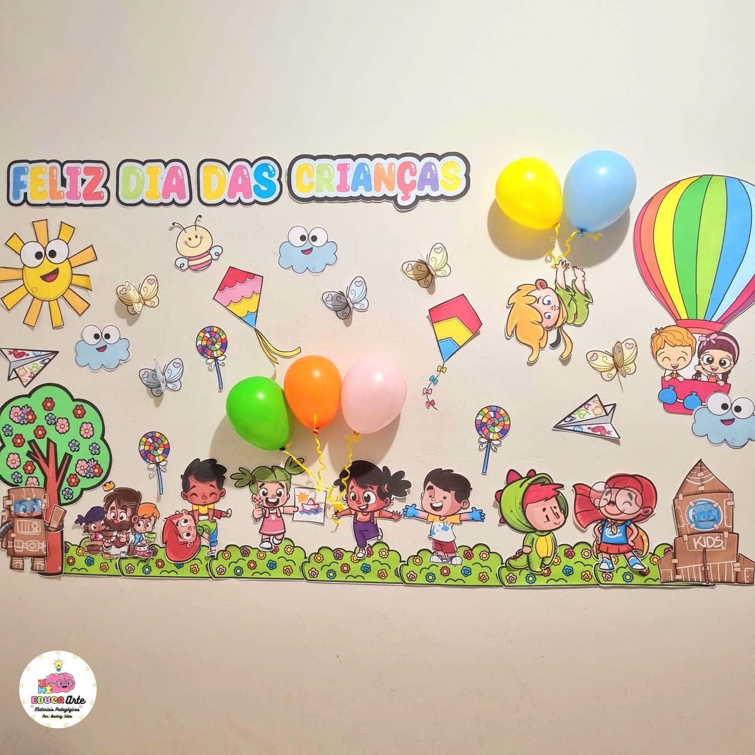 ideias criativas para o mural do dia das criancas inesquecivel