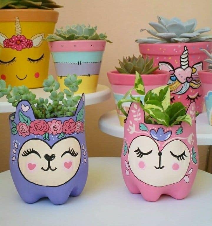 Dicas de pintura e acabamento para artesanato em PET