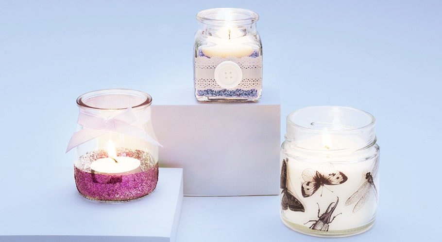 ideias de artesanatos com velas