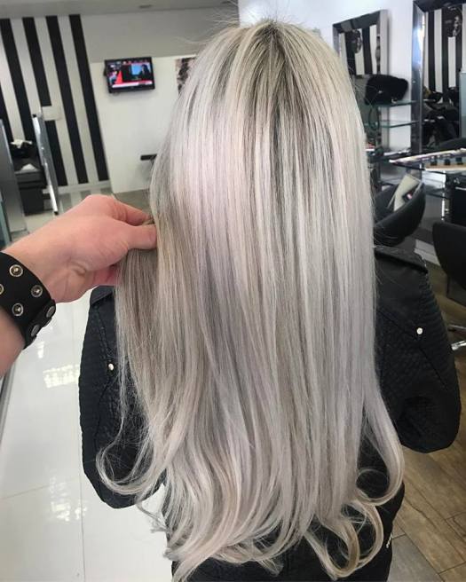 ideias de cabelo loiro claro acinzentado