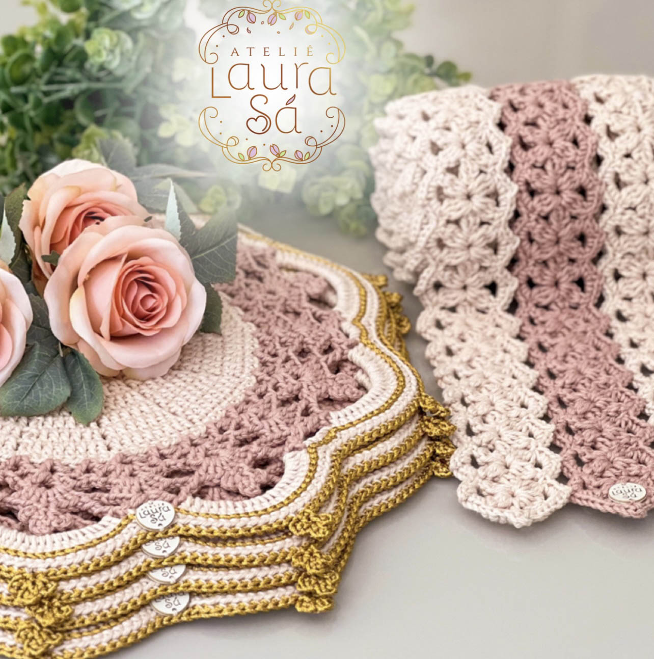 como fazer caminho de mesa de crochê