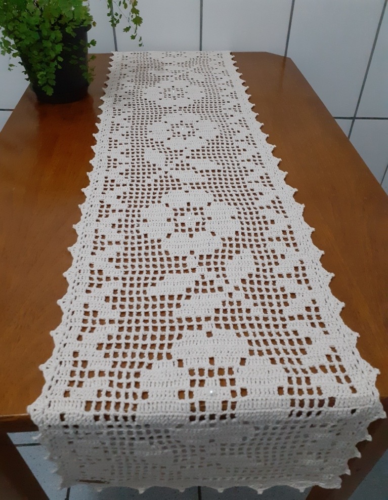 tendências caminho de mesa crochê 2024
