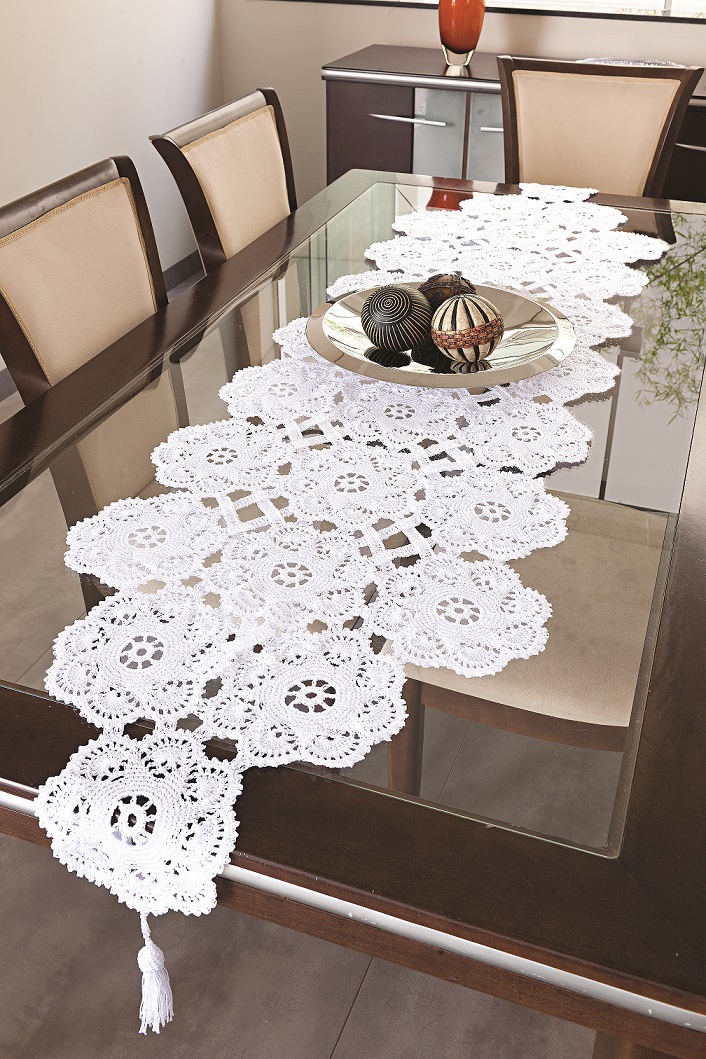 ideias de caminho de mesa de croche