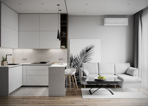 Iluminação estratégica para realçar sua cozinha cinza