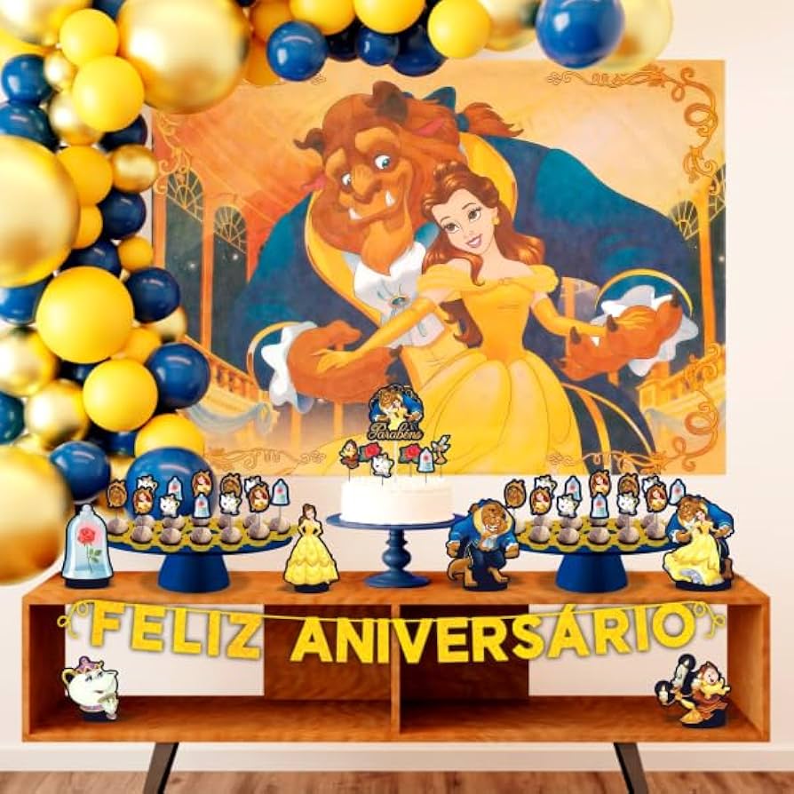 ideias de decoracao para festa a bela e a fera