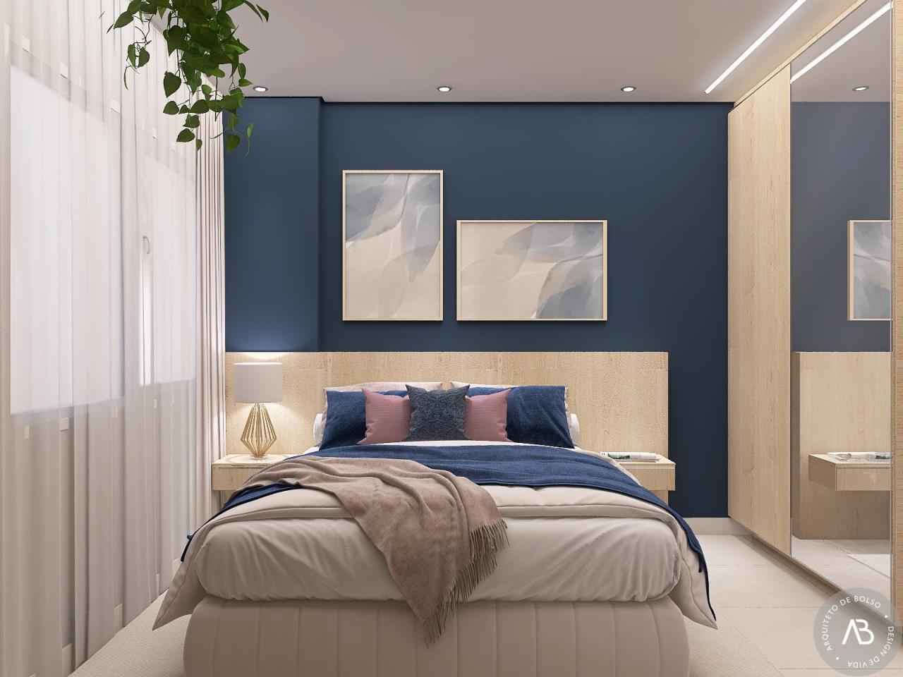 ideias de decoração quarto casal cinza moderno