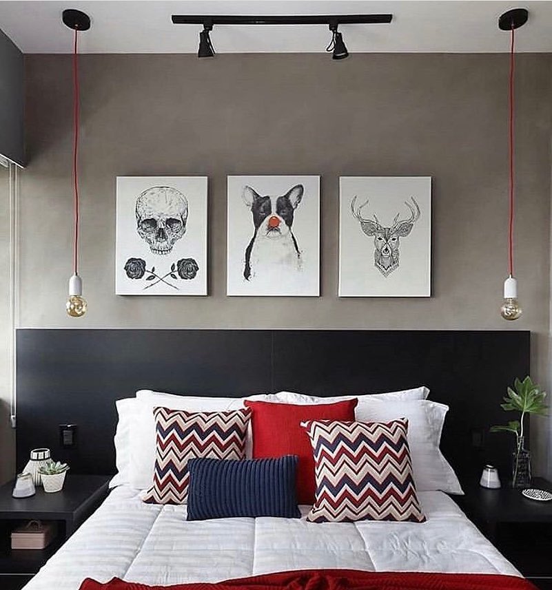 ideias de decoração quarto casal cinza moderno