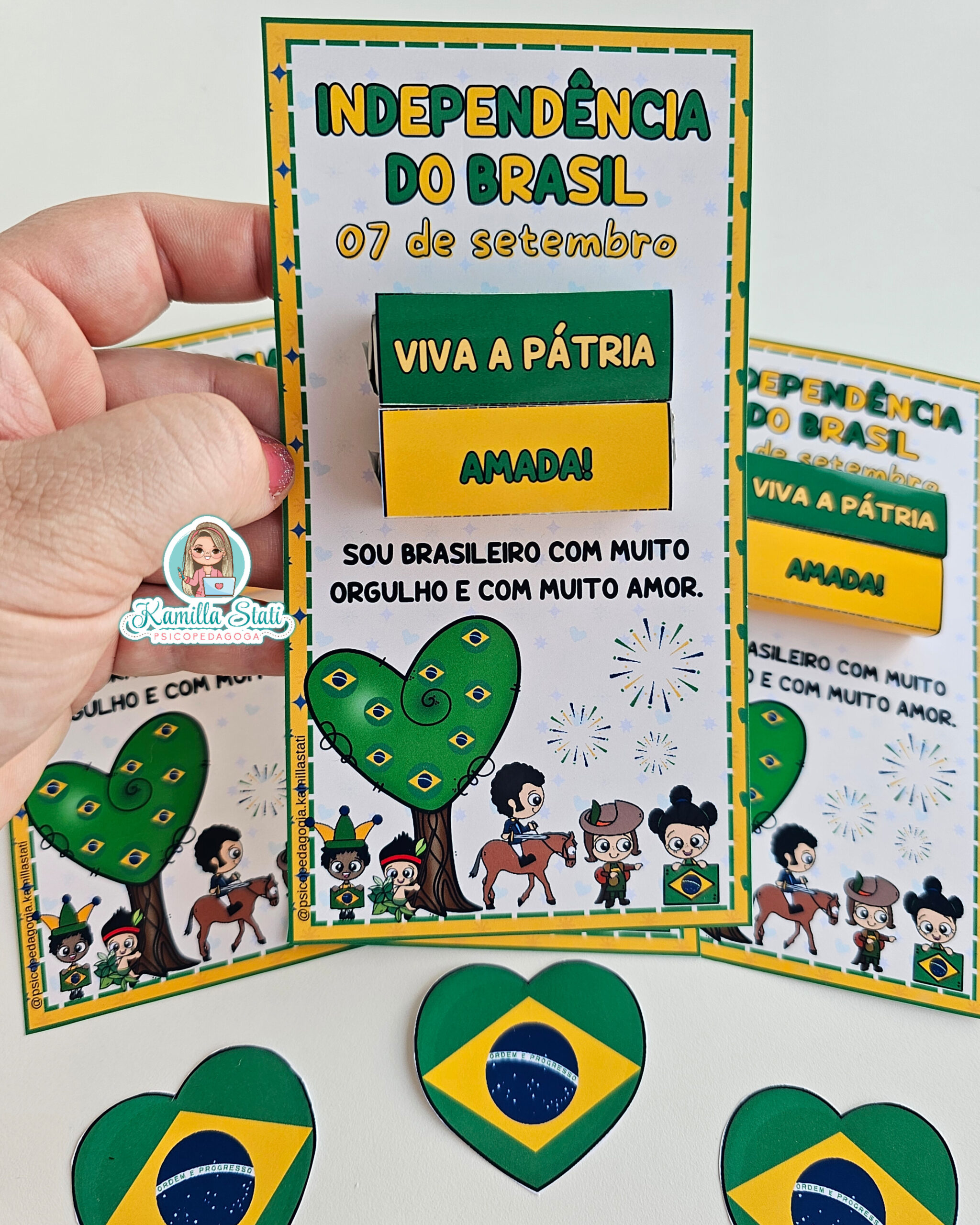 Como fazer ponteiras de lápis para o 7 de Setembro